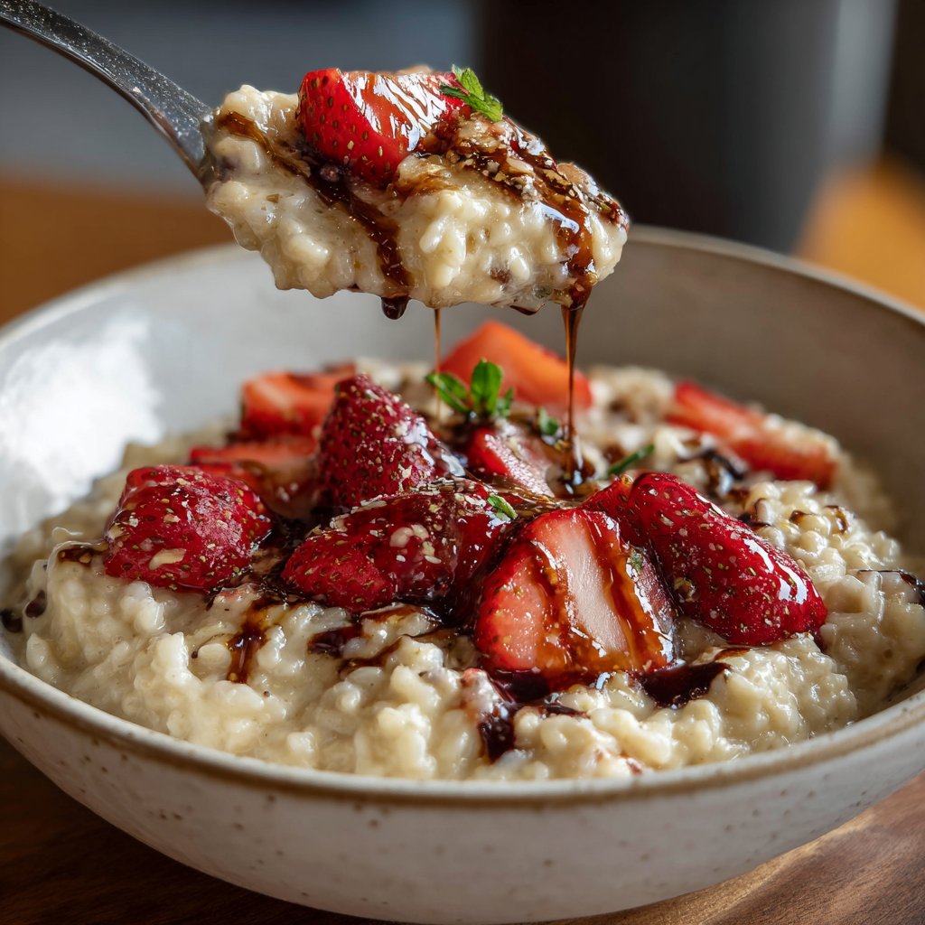 Risotto mit Erdbeeren und Balsamico