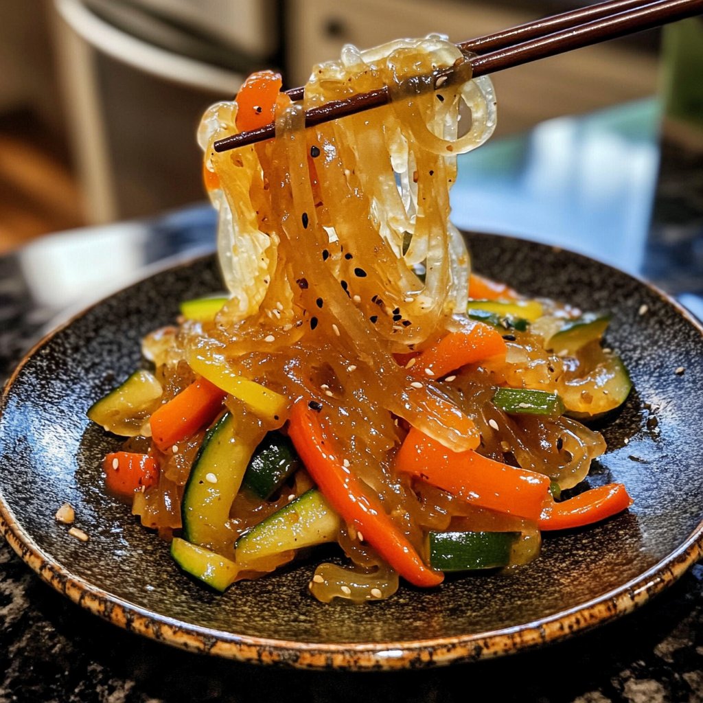 Gemüsepfanne mit Glasnudeln