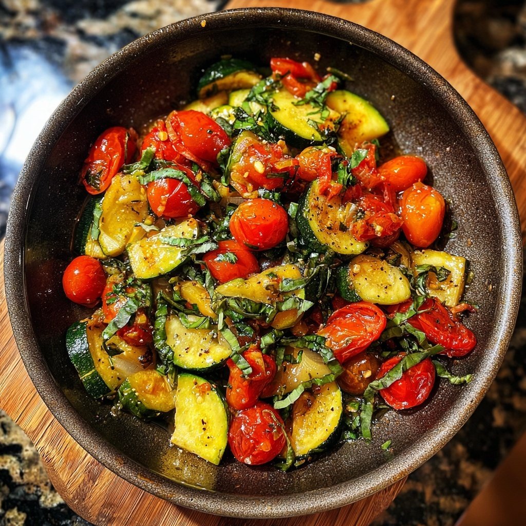 Kalorienarme Zucchini Pfanne