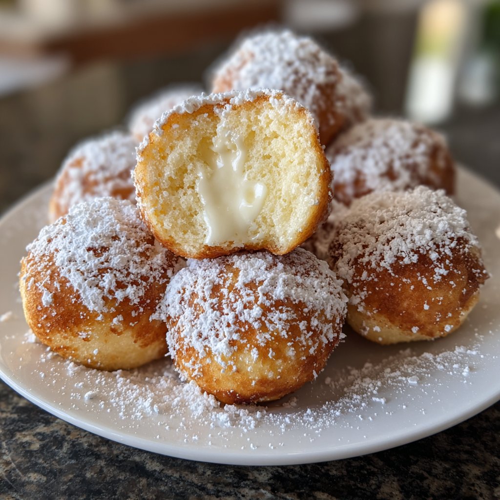 Quarkbällchen mit Joghurtteig