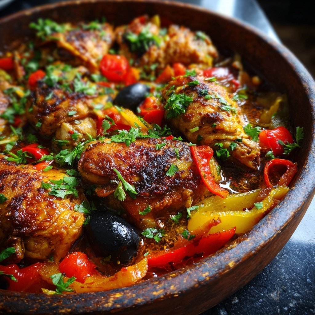 Internationale Küche Marokkanisches Hähnchen-Tagine