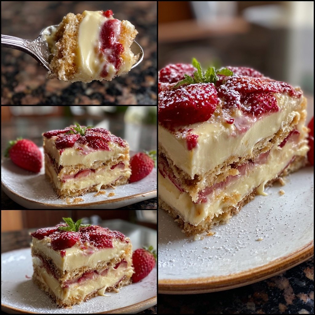 Erdbeer Vanille Schichtdessert