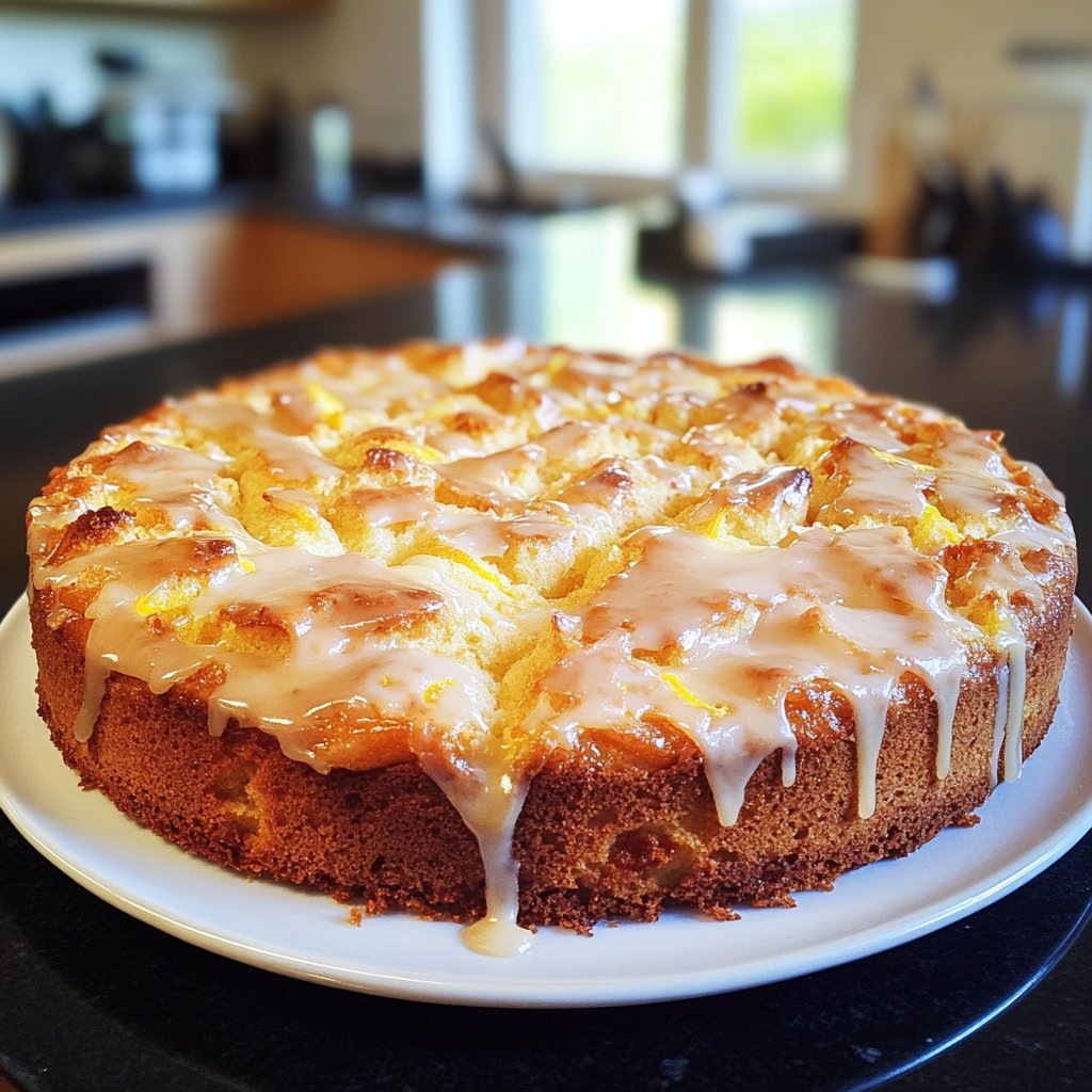 Zitronenkuchen einfach gebacken