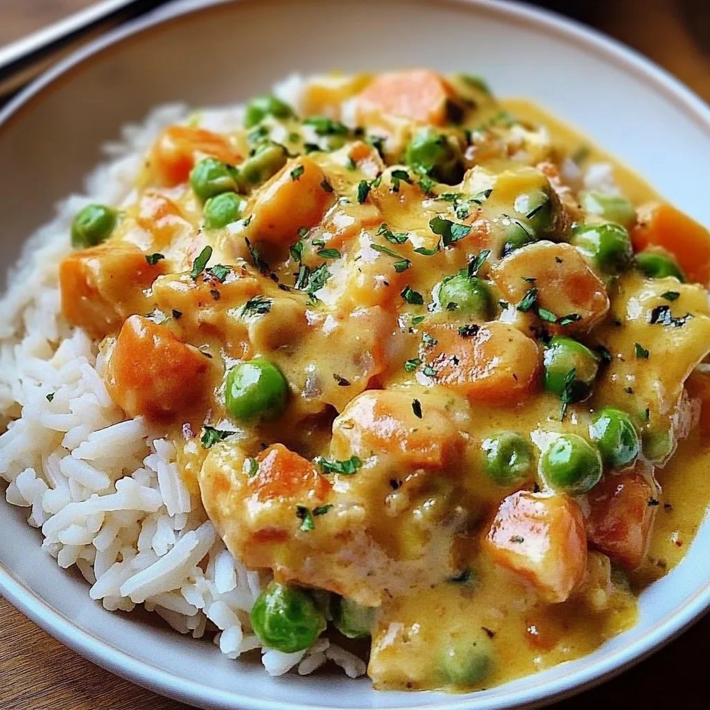 Reis mit Gemüse-Frischkäse-Sauce