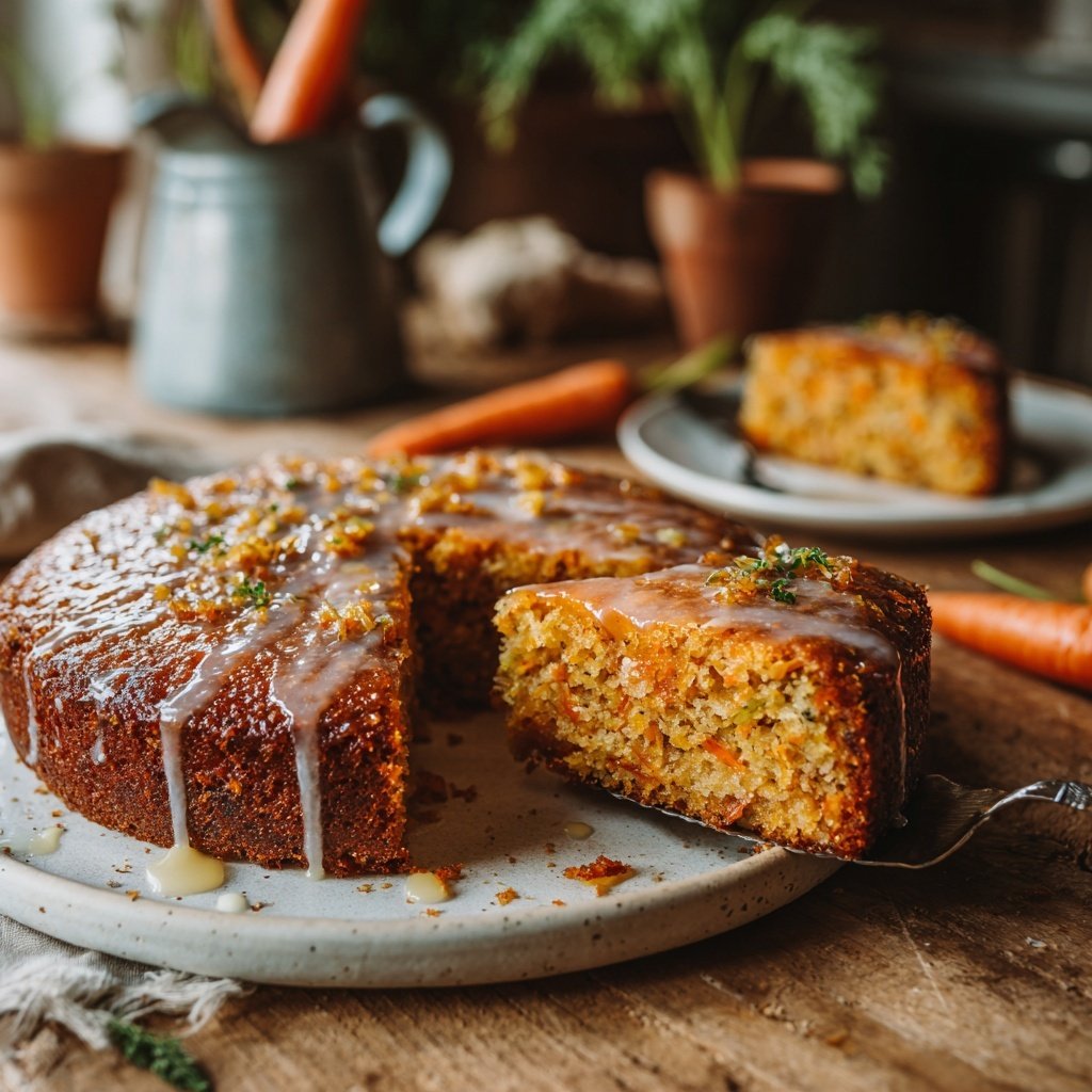 Karottenkuchen Mit Honig Glasur