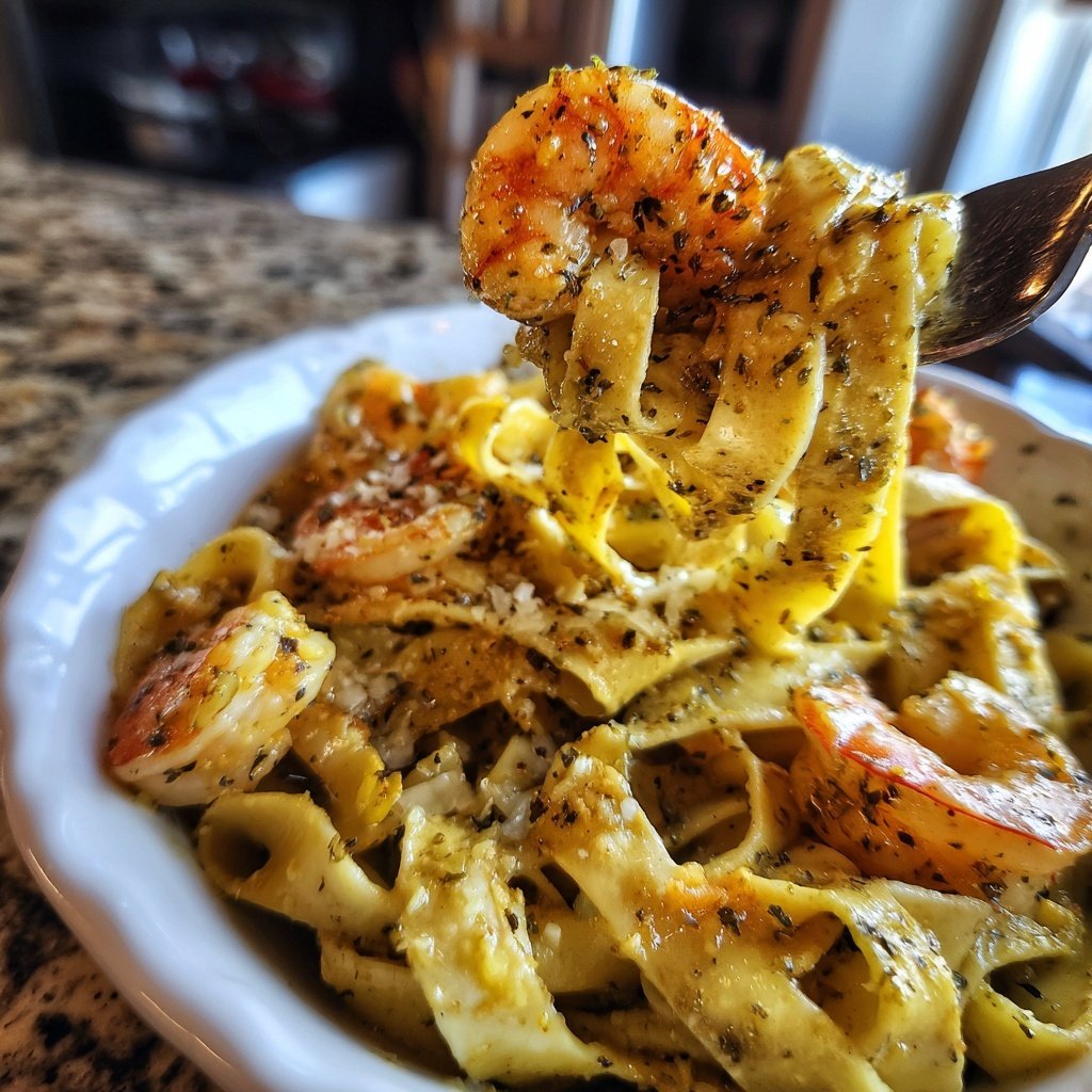 Tagliatelle mit Garnelen und Prosecco