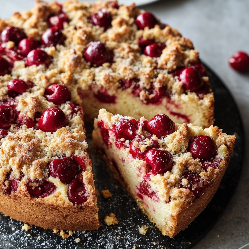 Streuselkuchen Mit Kirschen