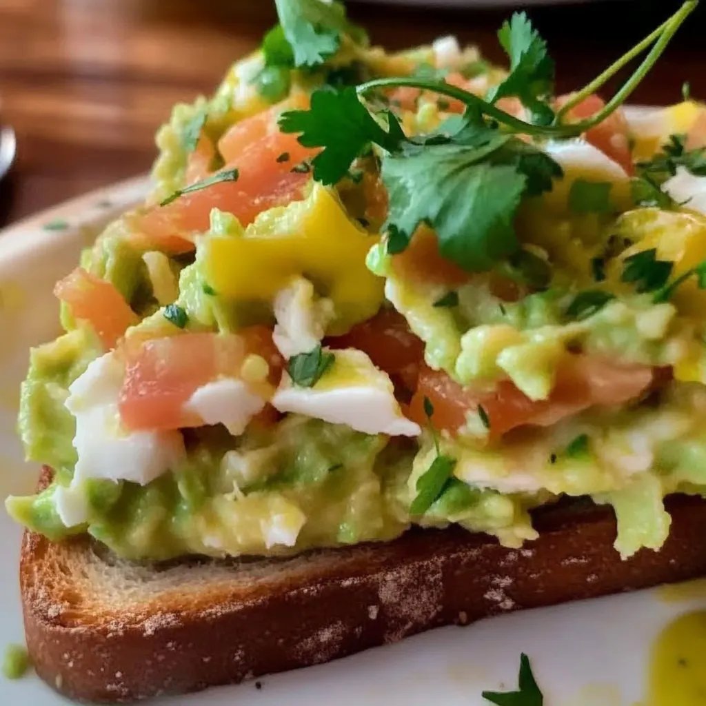 Frühstücks Guacamole Toast