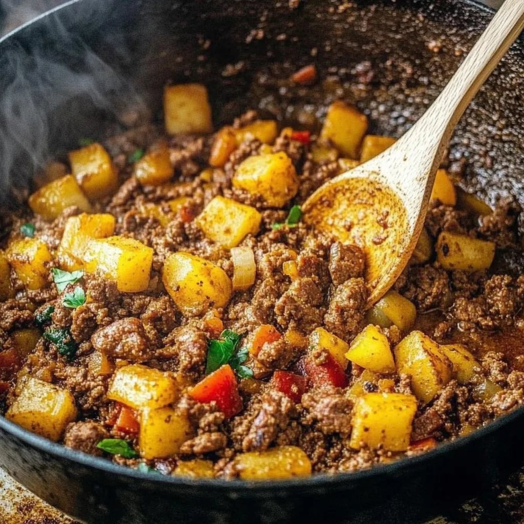 Kartoffelpfanne mit Hackfleisch