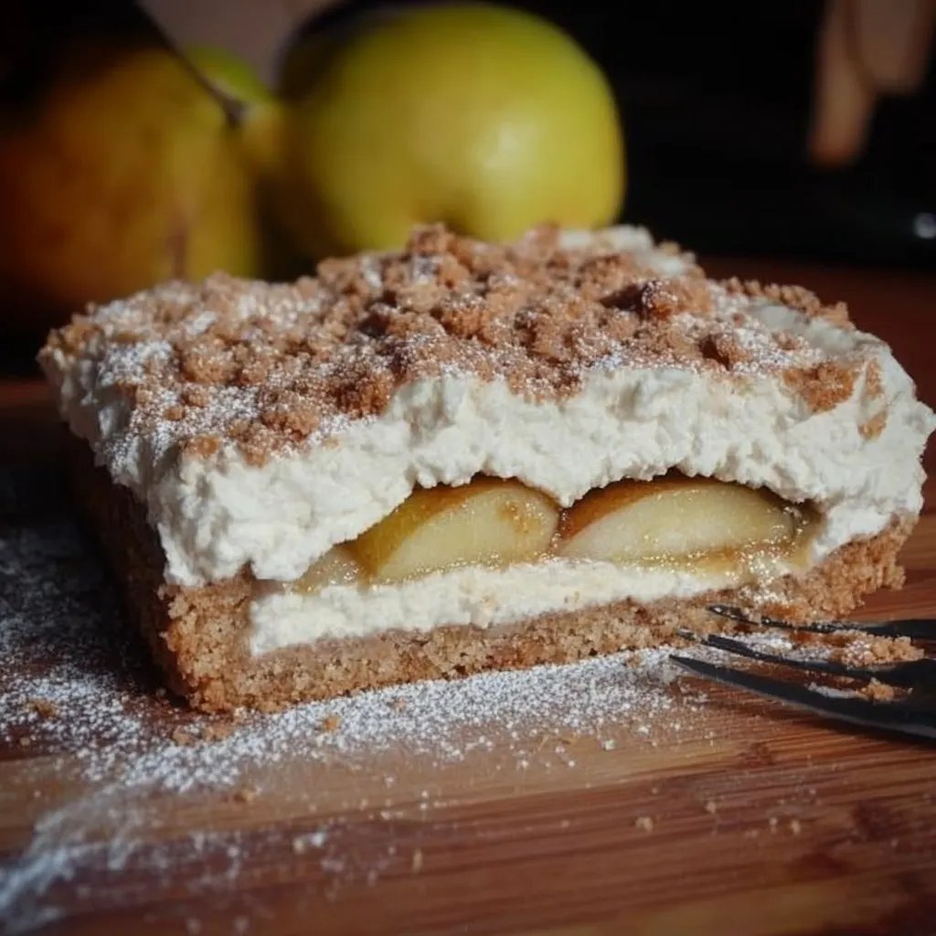 Spekulatius-Mole-Kuchen mit gebackenem Apfel und Zimt